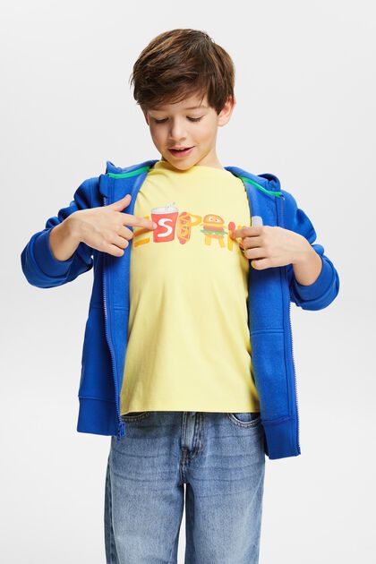 Bavlněné tričko s dlouhým rukávem a logem
