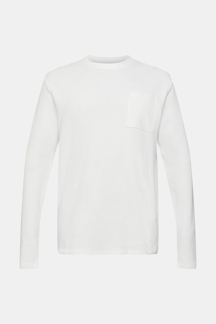 Texturované tričko s dlouhým rukávem, OFF WHITE, detail image number 6