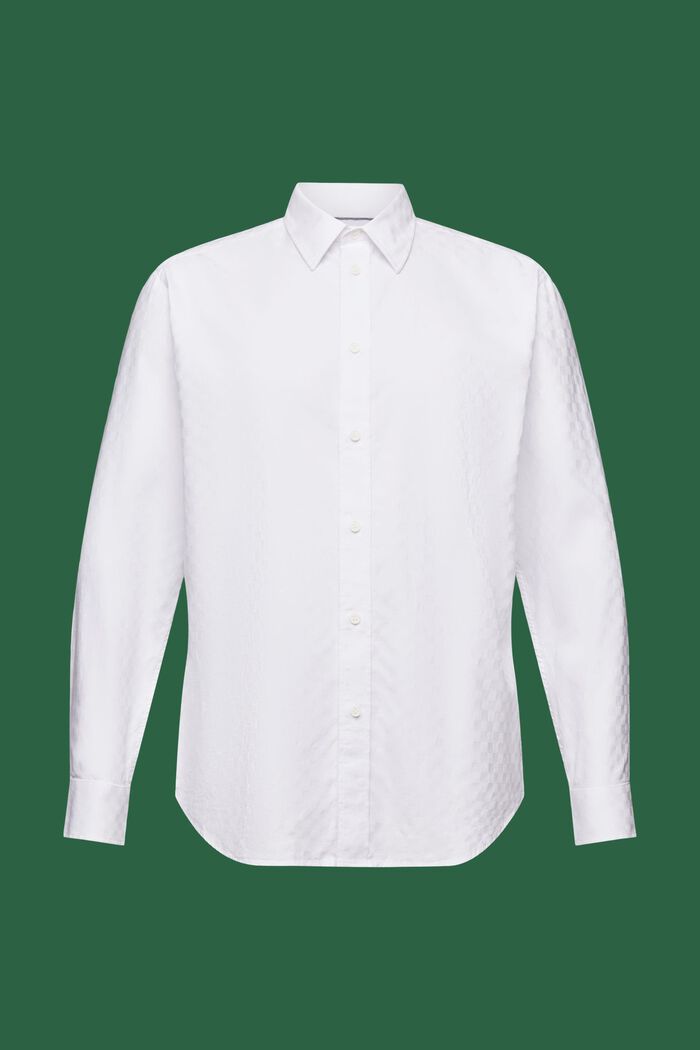 Bavlněná žakárová košile, WHITE, detail image number 6