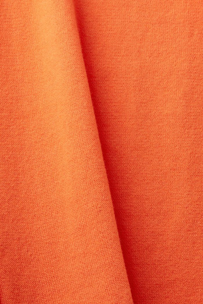 Otevřená pletená bunda, ORANGE RED, detail image number 3