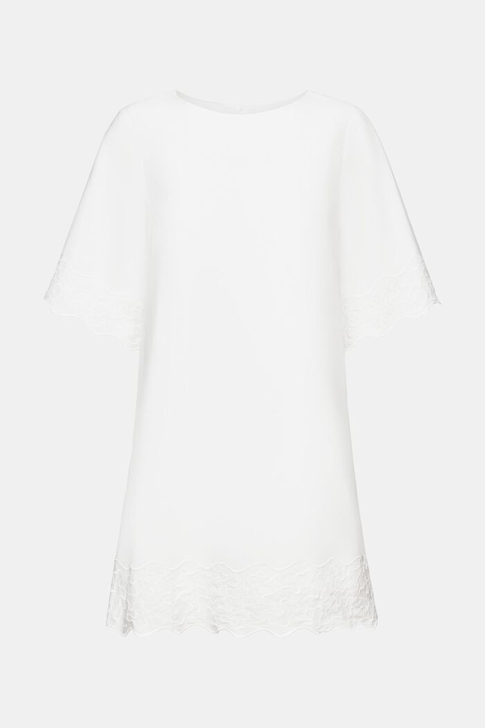 Vyšívané mini šaty se zvonovými rukávy, OFF WHITE, detail image number 6