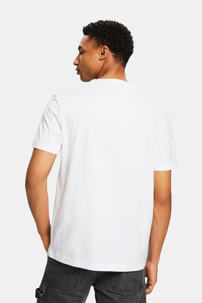 Tričko s kulatým výstřihem, žerzej z bavlny pima, WHITE, detail image number 2