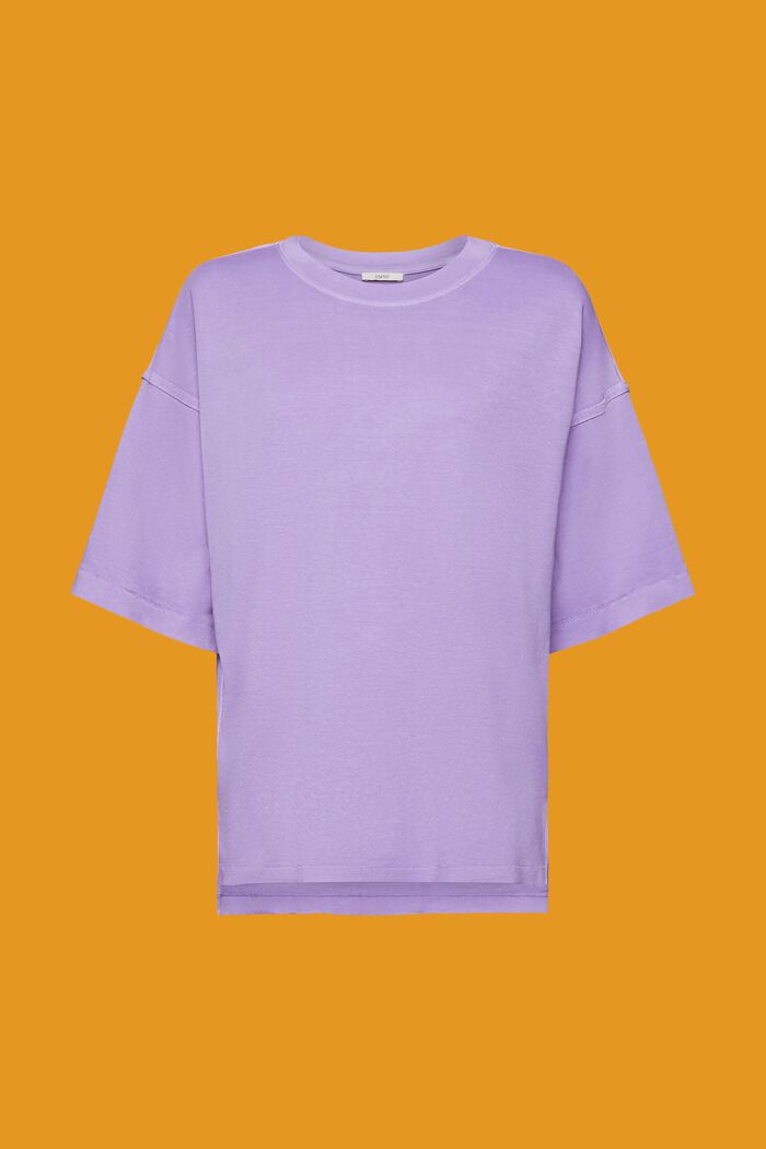 Oversize bavlněné tričko, PURPLE, detail image number 7