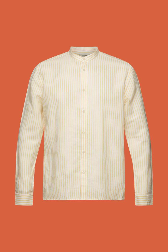 Proužkovaná košile, směs s vlnou, SUNFLOWER YELLOW, detail image number 6