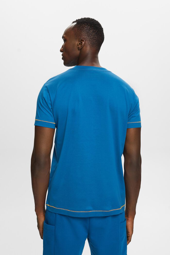 Žerzejové tričko s kulatým výstřihem, 100% bavlna, DARK BLUE, detail image number 3