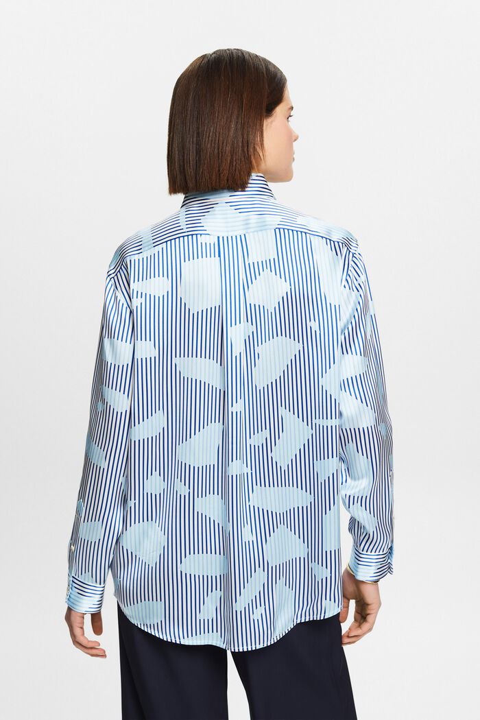 Hedvábná propínací košile na knoflíky, BRIGHT BLUE, detail image number 2