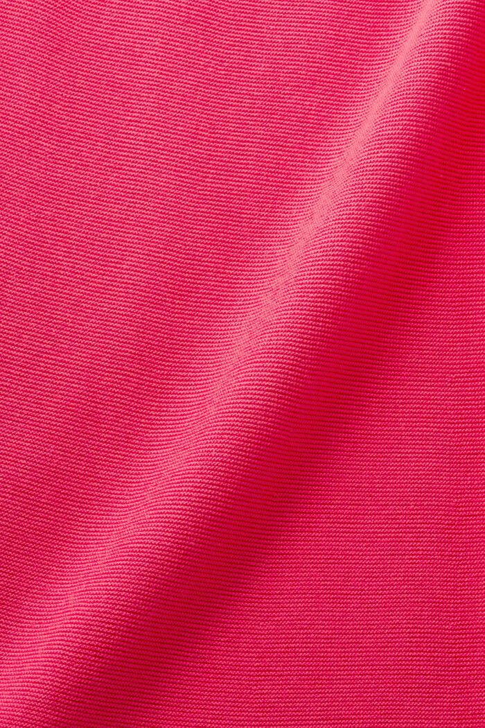 Žebrované midi šaty bez rukávů, PINK FUCHSIA, detail image number 4