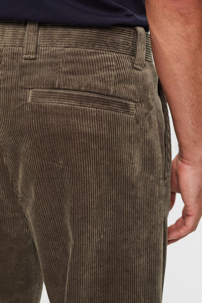 Manšestrové kalhoty se širokými nohavicemi, BROWN GREY, detail image number 5