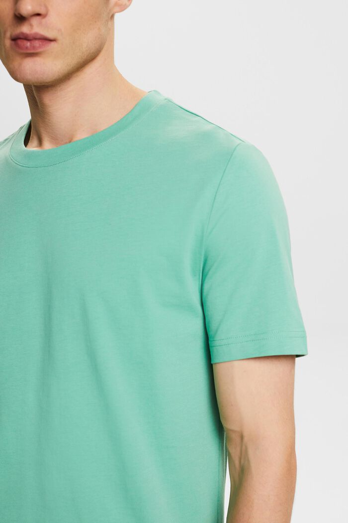 Žerzejové tričko s kulatým výstřihem, DUSTY GREEN, detail image number 3