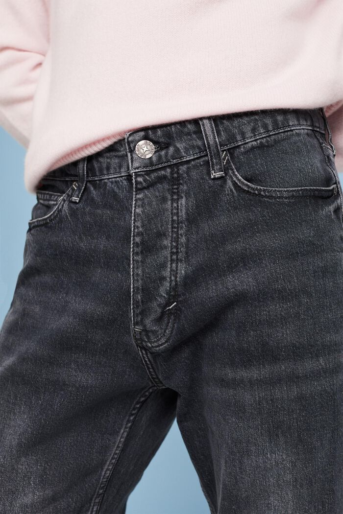 Retro pohodlné džíny se středně vysokým pasem, BLACK MEDIUM WASHED, detail image number 4