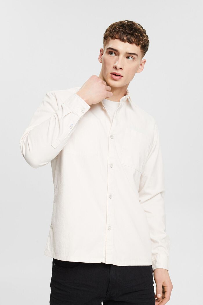 Košile z bavlny, LIGHT BEIGE, detail image number 0