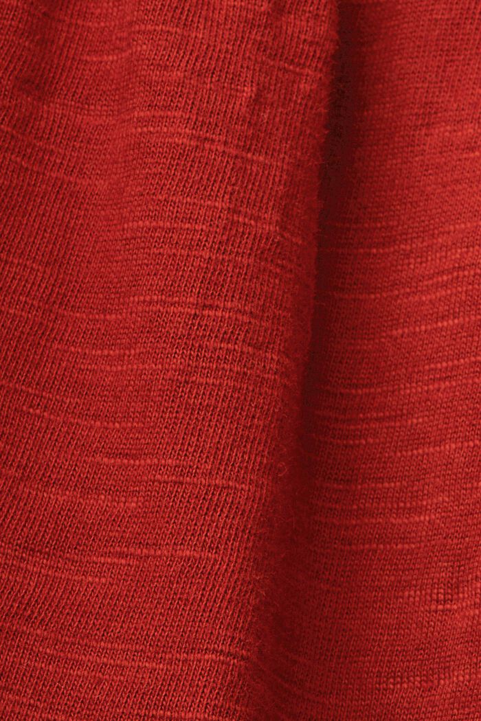 Žerzejové šaty s vyšívanými krajkovými rukávy, TERRACOTTA, detail image number 5