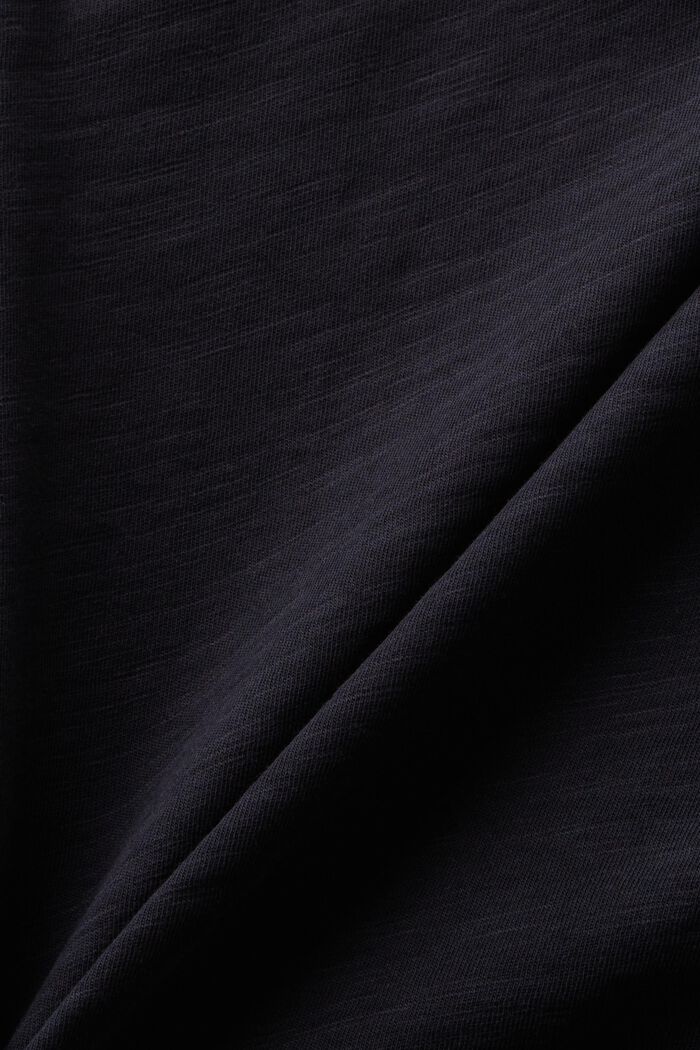 Tričko z žerzeje, se špičatým výstřihem, BLACK, detail image number 4
