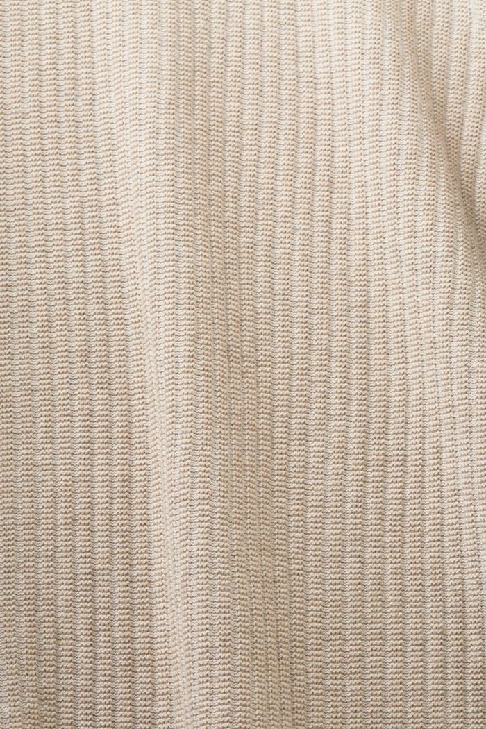 Dvoubarevný pulovr z žebrové pleteniny, LIGHT TAUPE, detail image number 5