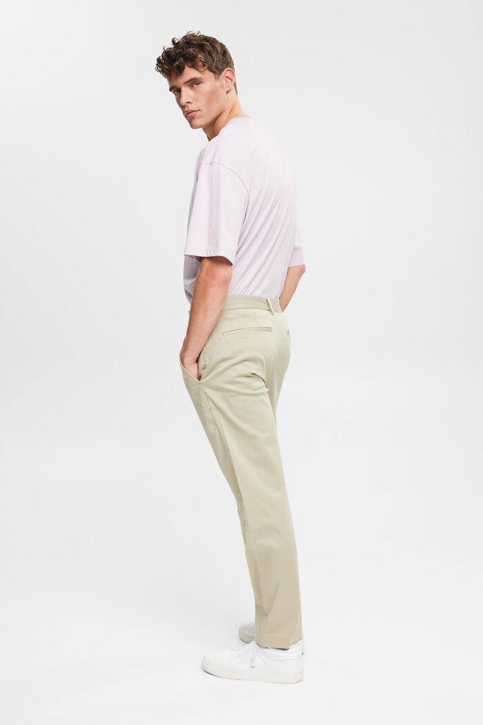 S materiálem TENCEL™: chino kalhoty, BEIGE, detail image number 5
