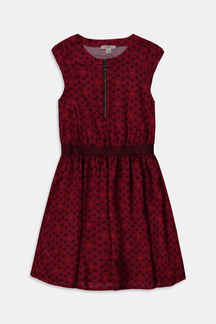 Dresses woven, DARK RED, overview