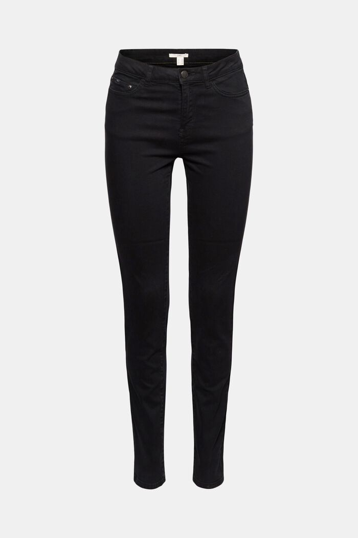 Strečové kalhoty s bio bavlnou, BLACK, detail image number 0