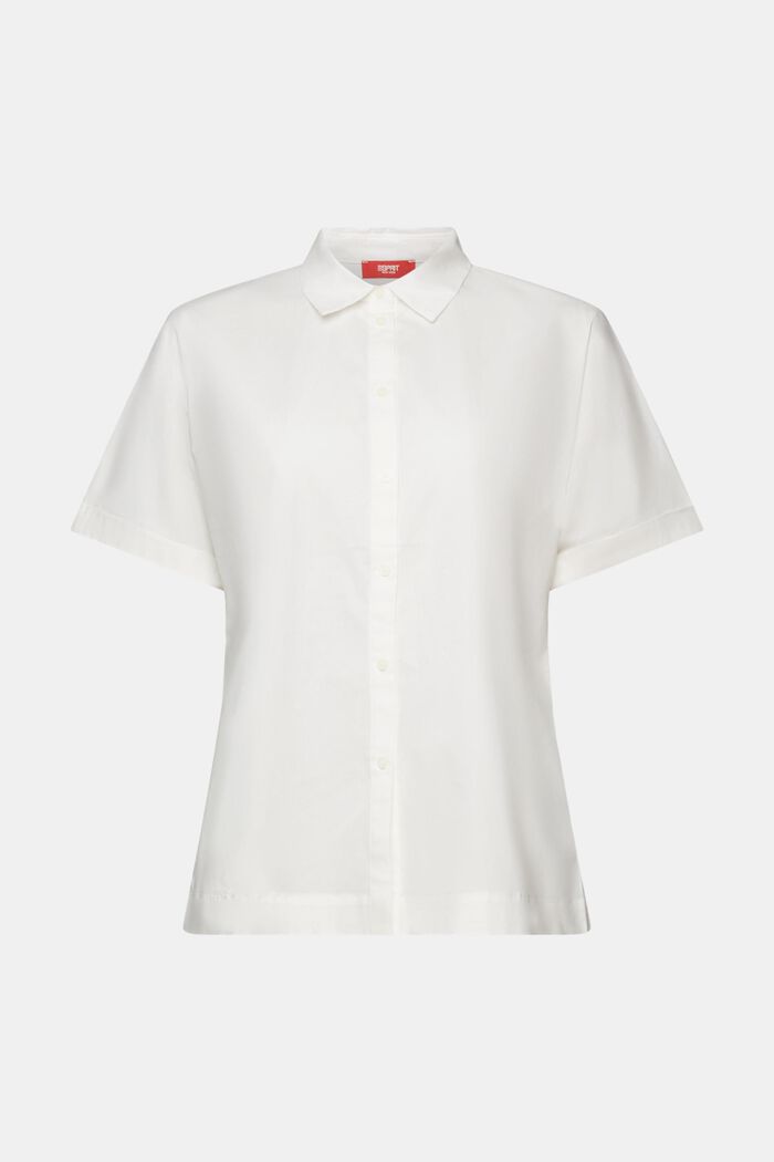 Košile s krátkým rukávem, bavlněný popelín, OFF WHITE, detail image number 8