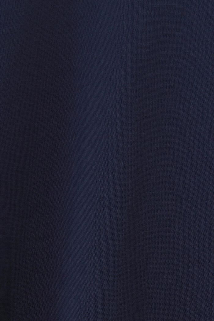 Tričko s kulatým výstřihem, z žerzeje z bavlny pima, NAVY, detail image number 5