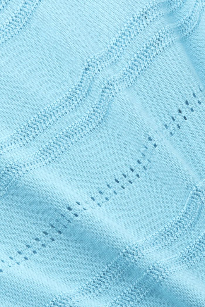 Pletený pulovr s krátkým rukávem, LIGHT TURQUOISE, detail image number 5