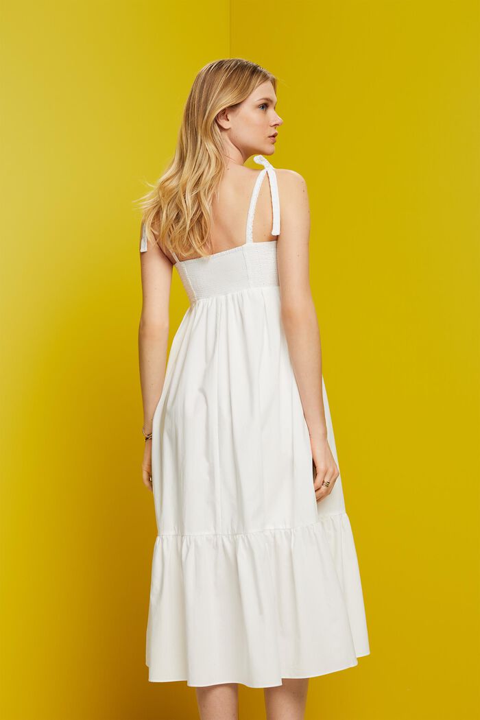 Midi šaty s vyšíváním, LENZING™ ECOVERO™, WHITE, detail image number 3