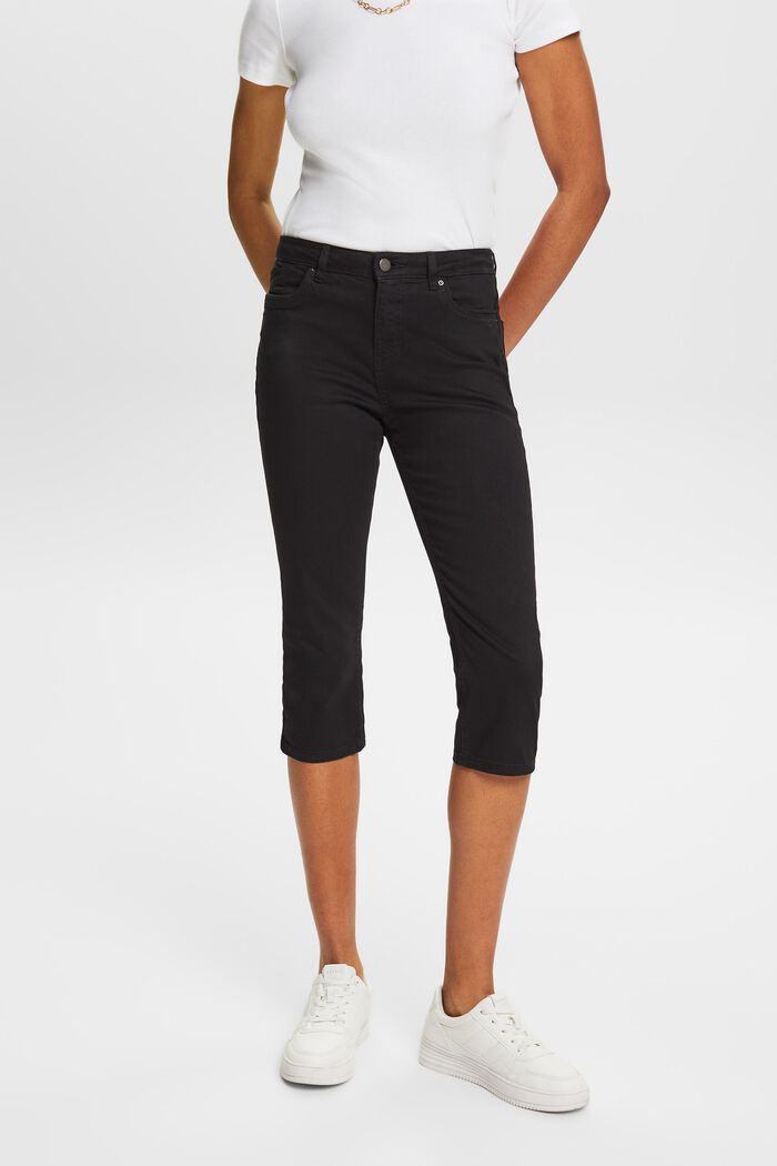 Capri kalhoty z bio bavlny, BLACK, detail image number 0