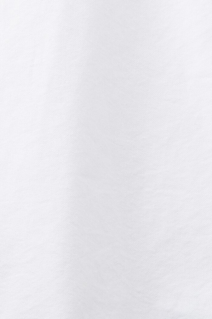 Bavlněná popelínová košile s propínacím límcem, WHITE, detail image number 5
