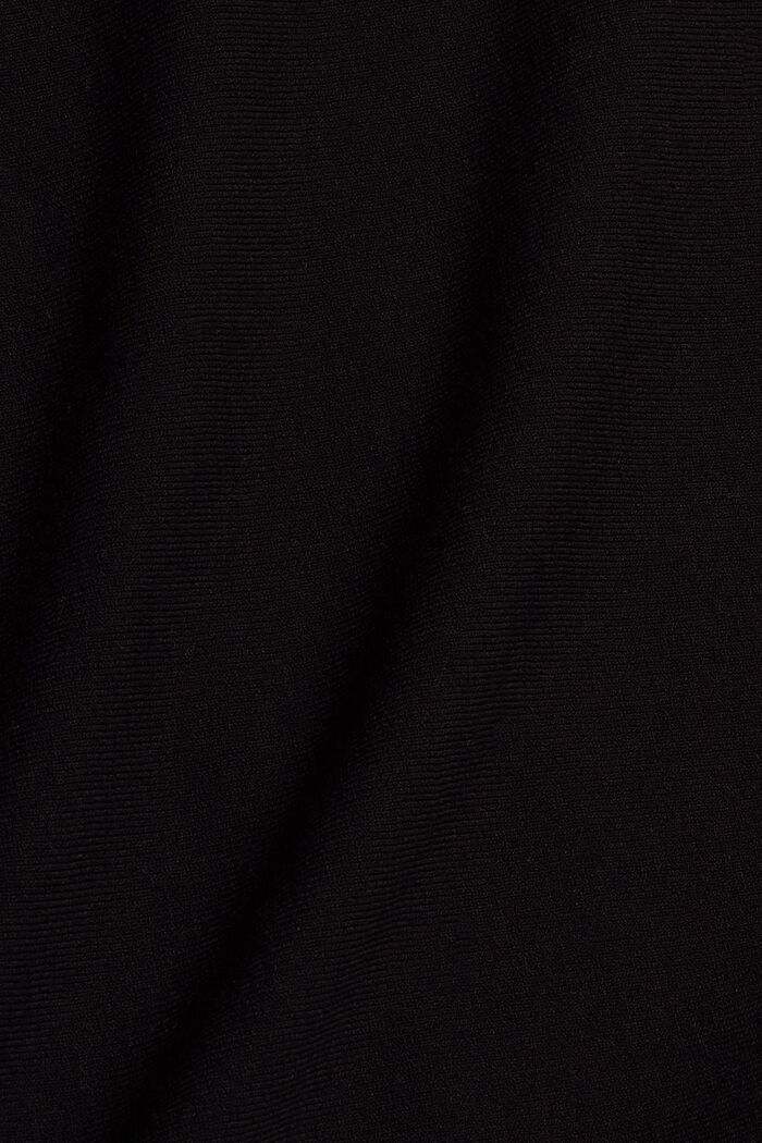Pulovr s netopýřími rukávy, LENZING™ ECOVERO™, BLACK, detail image number 4