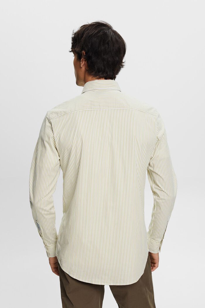 Pruhovaná košile z bavlněného popelínu, PISTACHIO GREEN, detail image number 3