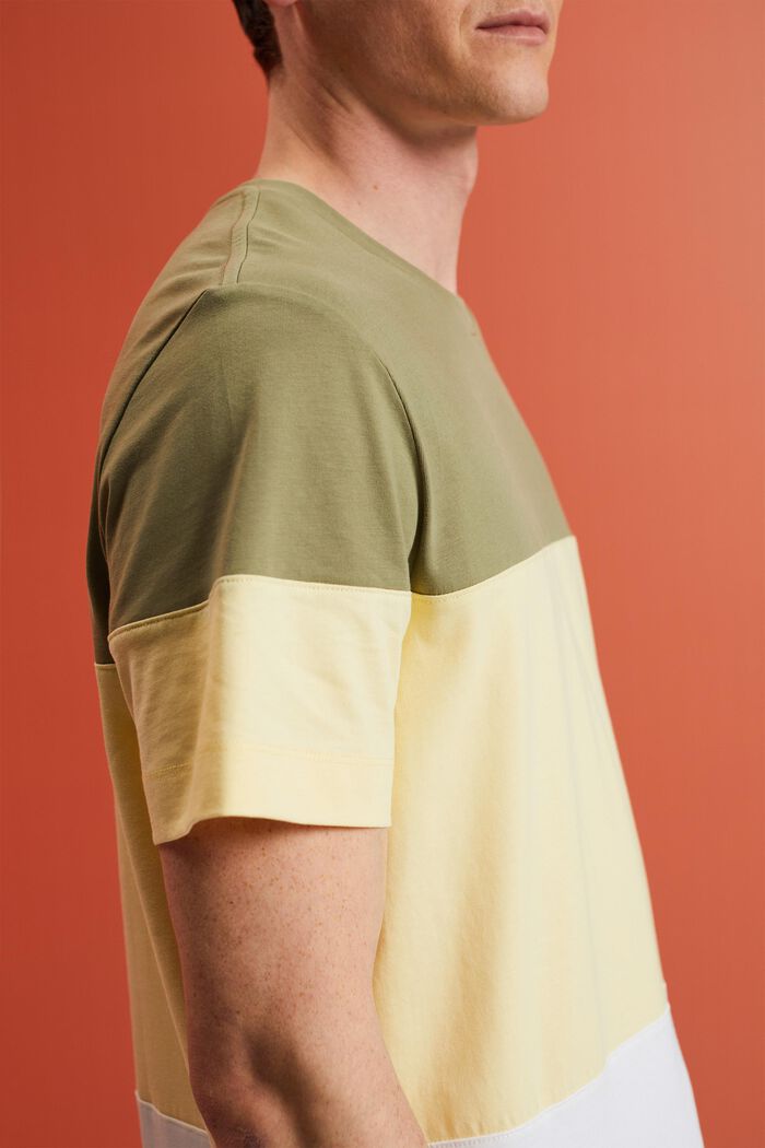 Tričko s bloky barev, 100% bavlna, LIGHT KHAKI, detail image number 2