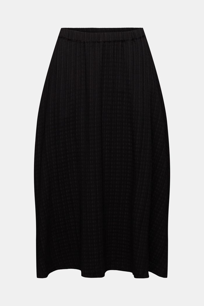Midi sukně ze mačkaného materiálu, BLACK, detail image number 6