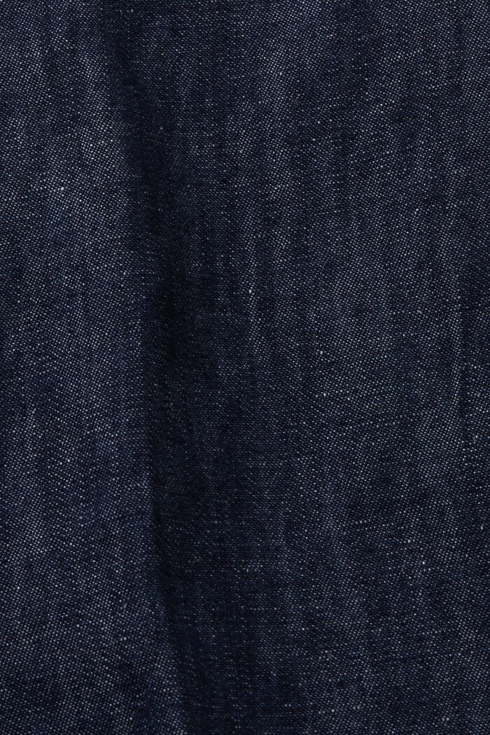Chino šortky z bavlny a lnu, BLUE BLACK, detail image number 8