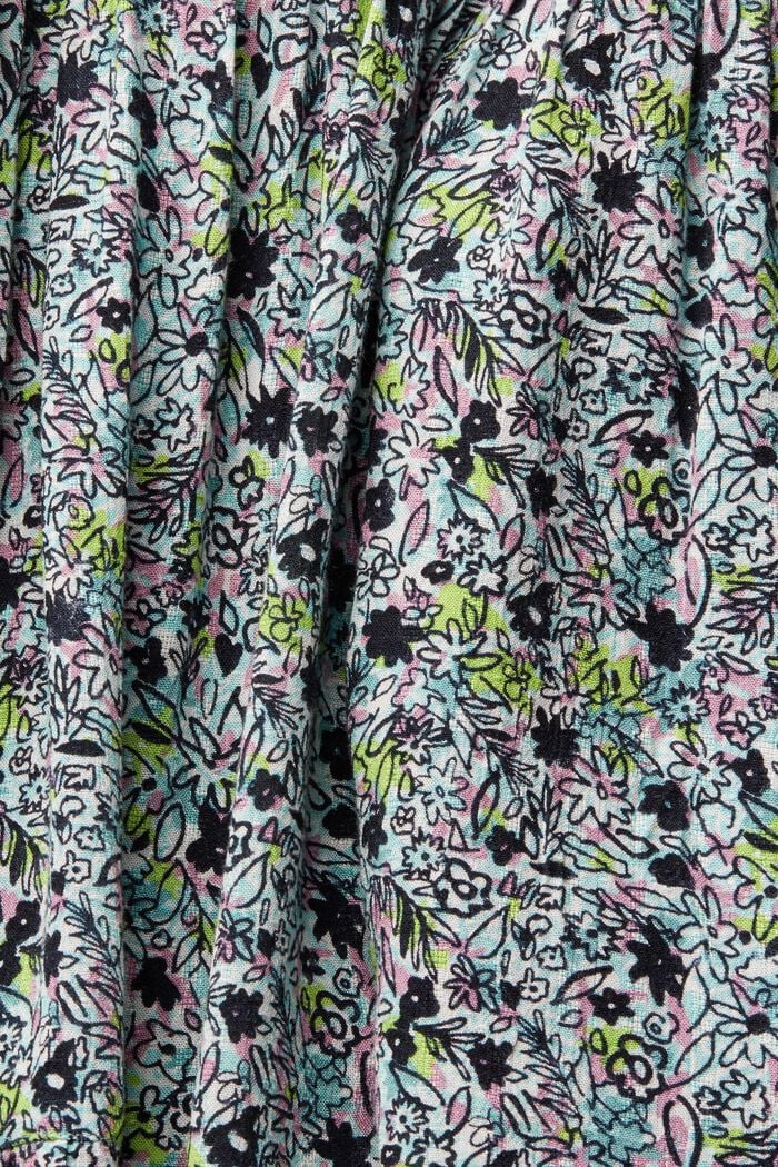 Šaty s květinovým vzorem, LENZING™ ECOVERO™, AQUA GREEN, detail image number 4