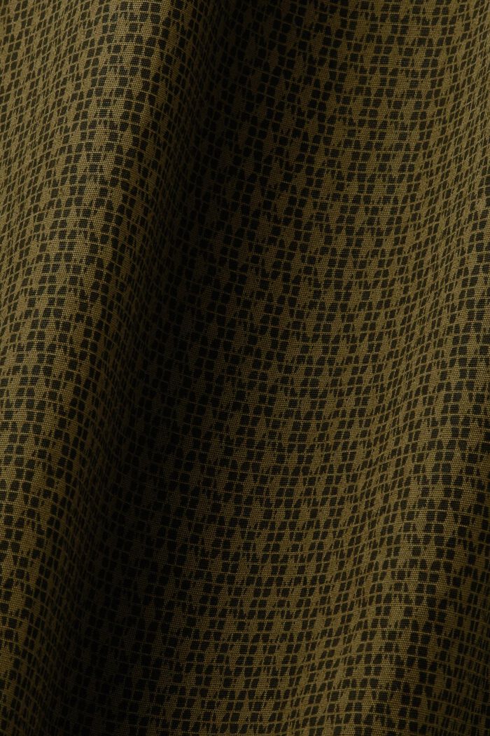 Bavlněná košile s potiskem a pohodlným střihem, DARK KHAKI, detail image number 5