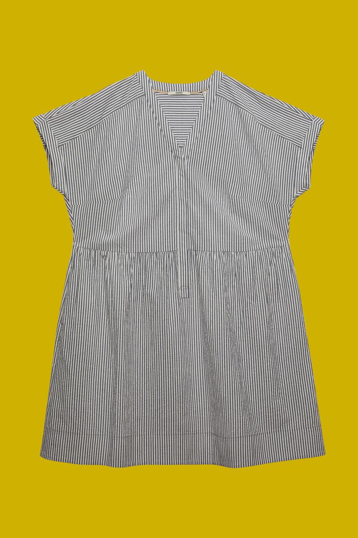 CURVY šaty z materiálu seersucker, 100% bavlna, NAVY, detail image number 6