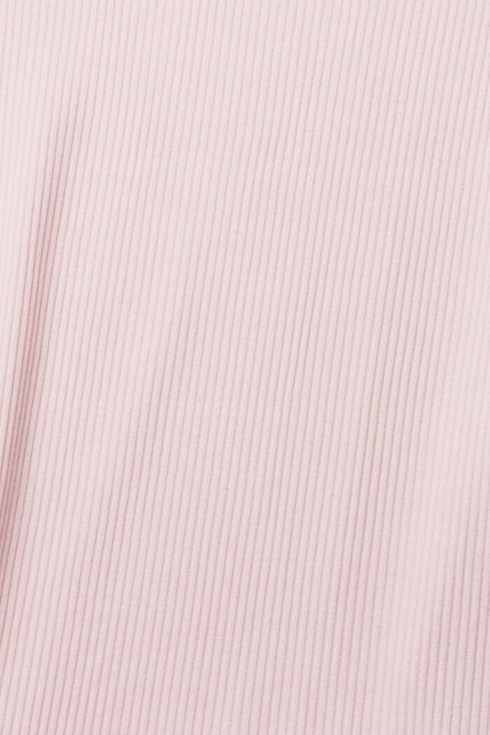 Žebrové tričko s dlouhým rukávem, směs s bavlnou, LIGHT PINK, detail image number 6