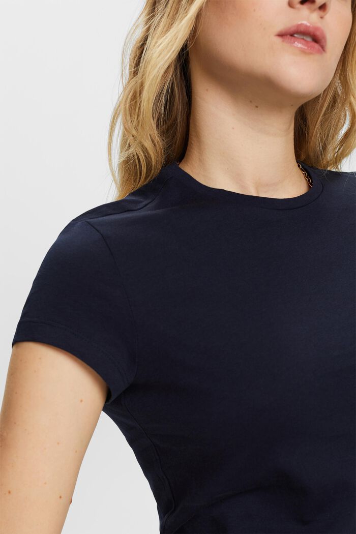 Tričko s kulatým výstřihem ke krku, 100% bavlna, NAVY, detail image number 2