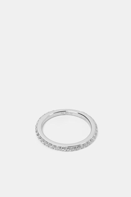 Prsten se zirkony, sterlingové stříbro
