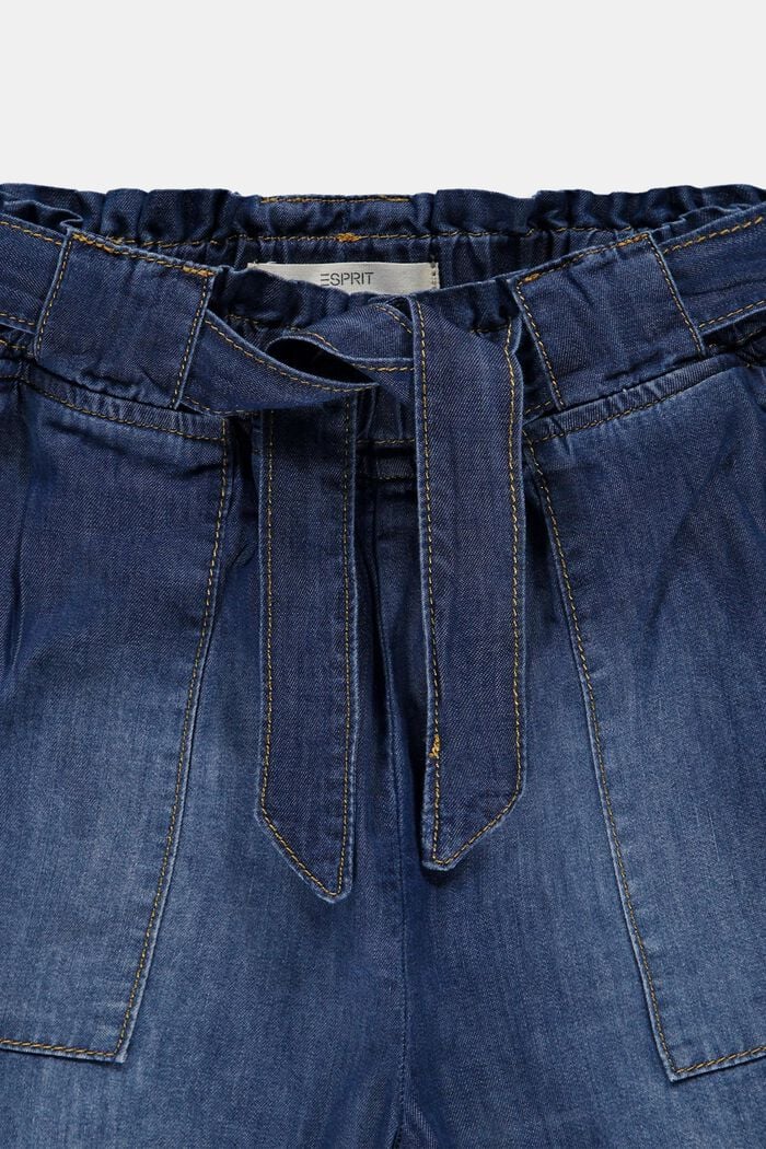 Džínové šortky s elastickým pasem nazvaným paperbag, BLUE MEDIUM WASHED, detail image number 2