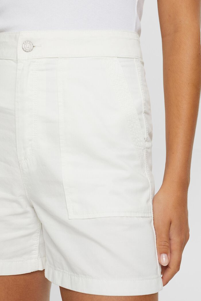 Keprové šortky, směs bavlny, WHITE, detail image number 2