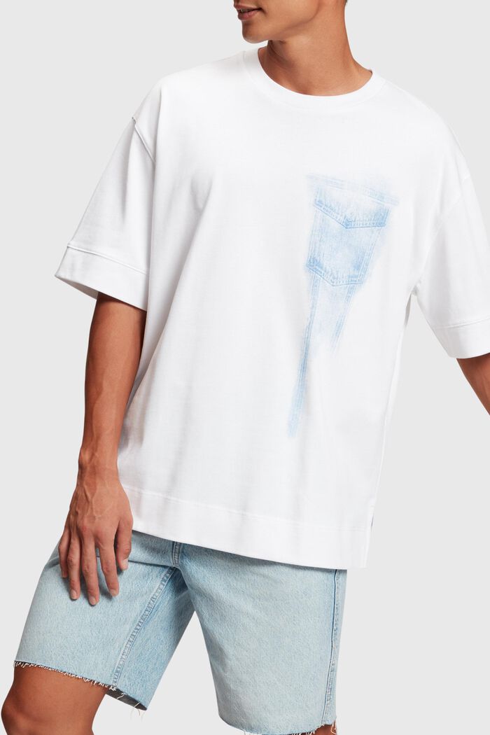 Tričko s potiskem indigo, WHITE, detail image number 0
