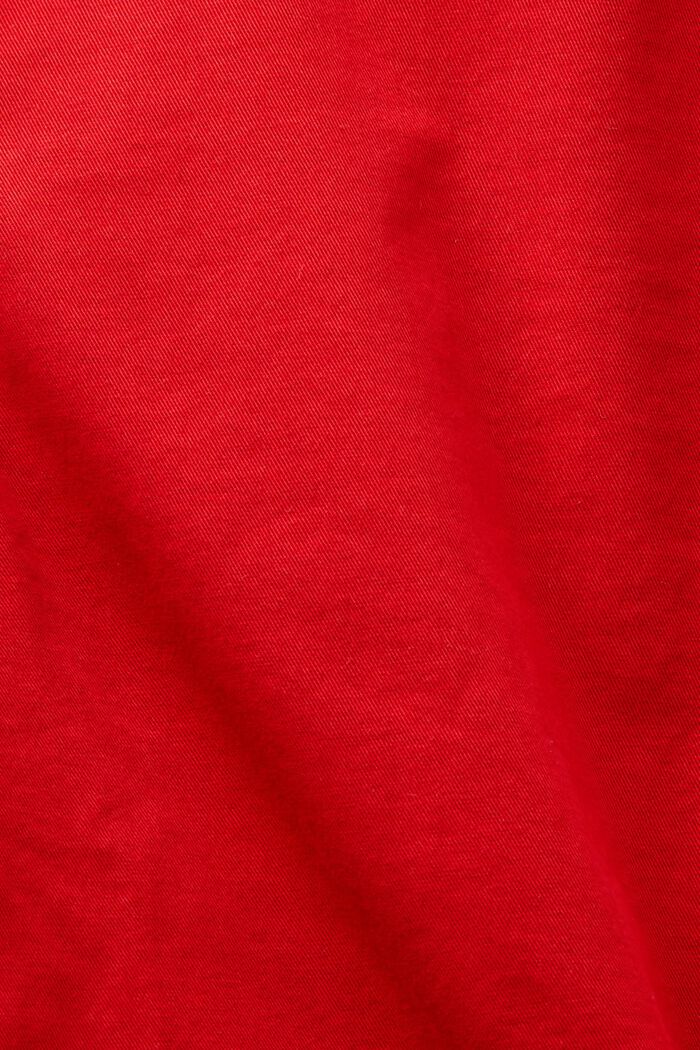 Keprové šortky s náplety, DARK RED, detail image number 6