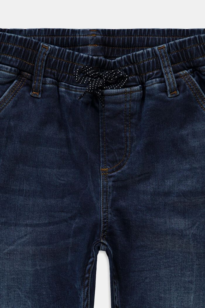 Džíny s elastickým pasem, BLUE DARK WASHED, detail image number 2
