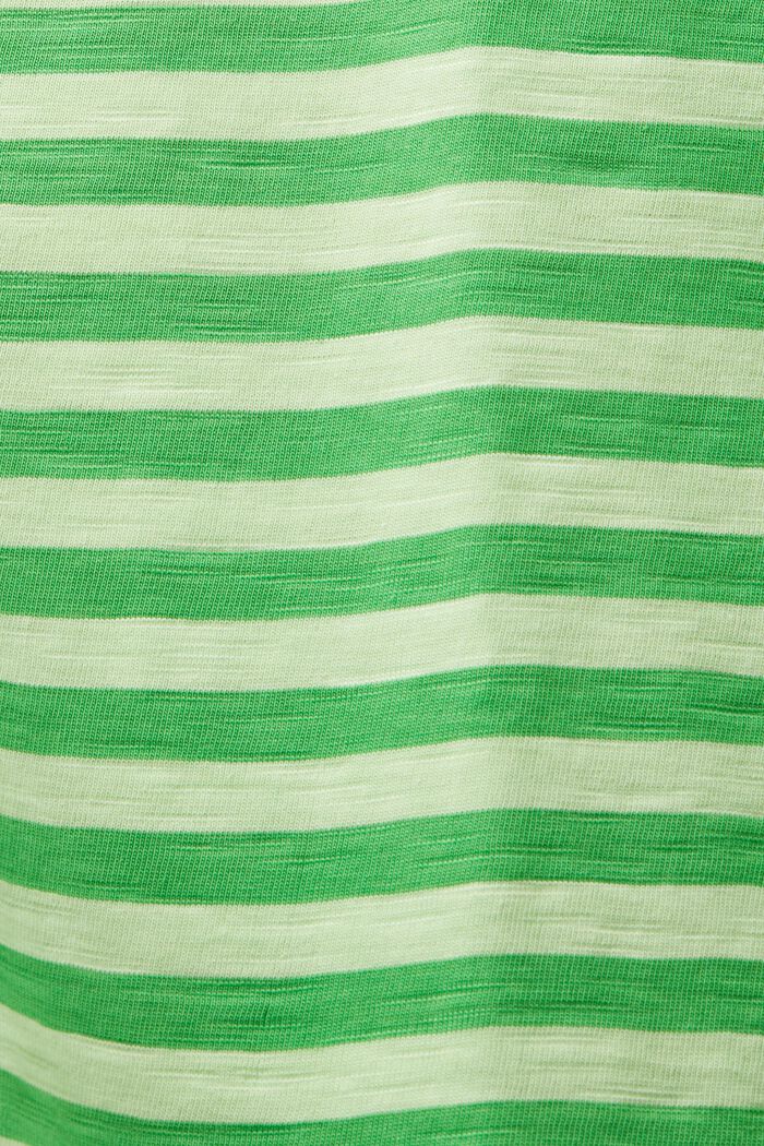 Pruhované tričko se srolovanými okraji, GREEN, detail image number 5