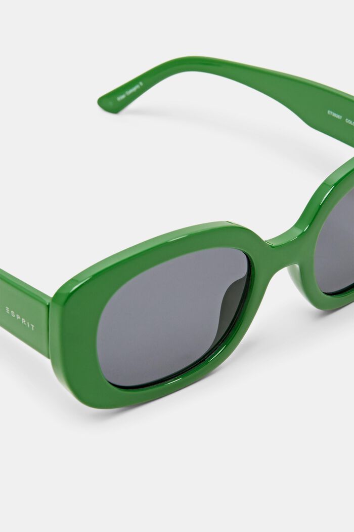 Sluneční brýle s hranatou obrubou, GREEN, detail image number 1