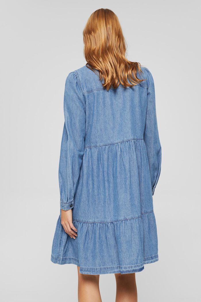 Džínové halenkové šaty, bavlna, BLUE MEDIUM WASHED, detail image number 2