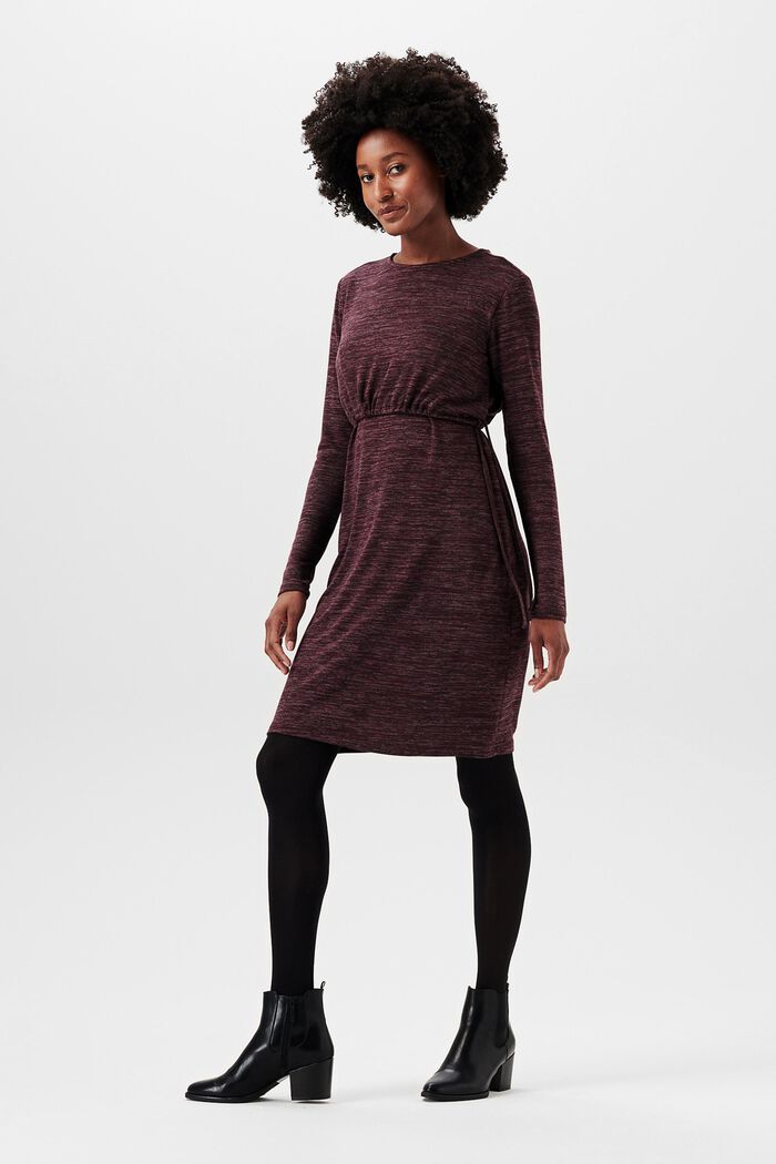Dresses knitted, PLUM BROWN, detail image number 1