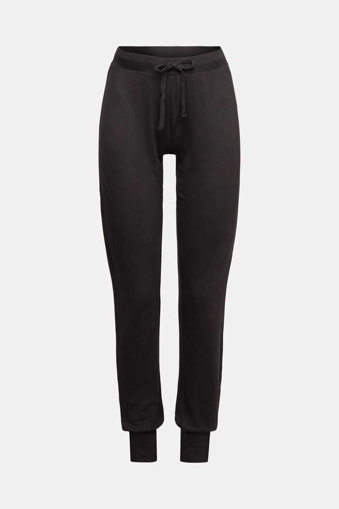 Pyžamové kalhoty z materiálu LENZING™ ECOVERO™, BLACK, detail image number 6