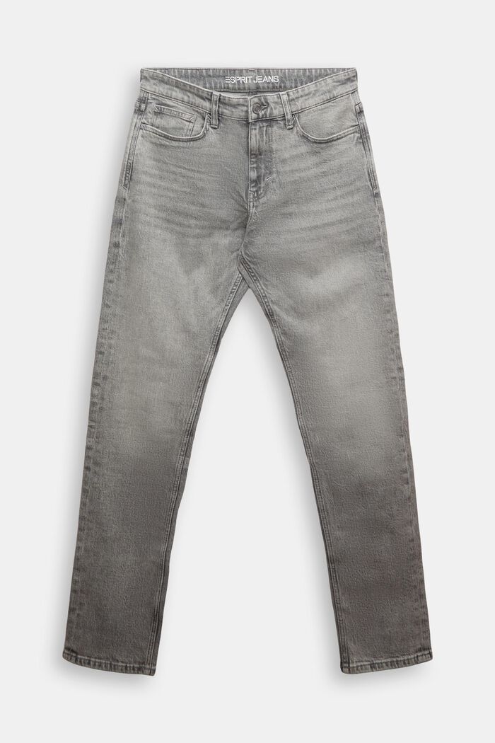Slim džíny se střední výškou pasu, GREY LIGHT WASHED, detail image number 7
