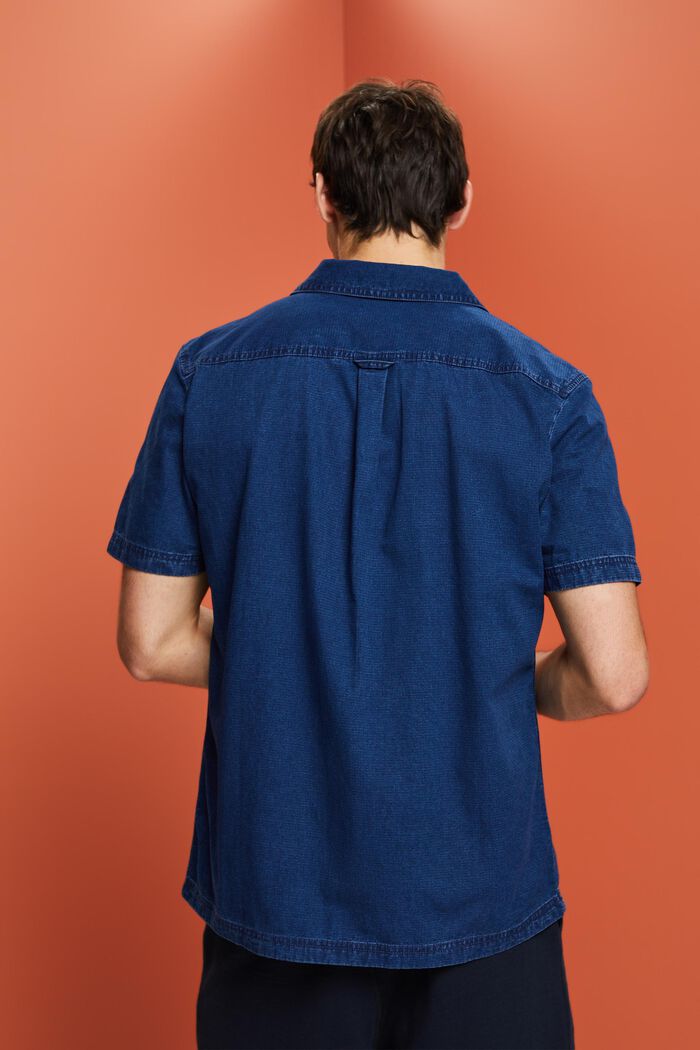 Džínová košile s krátkým rukávem, 100% bavlna, BLUE DARK WASHED, detail image number 3